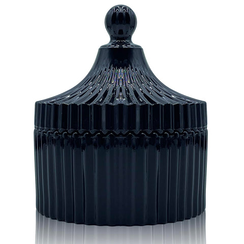 YILUSHENGHUA colorful glass jar with lid for snacks and decorative sparkle