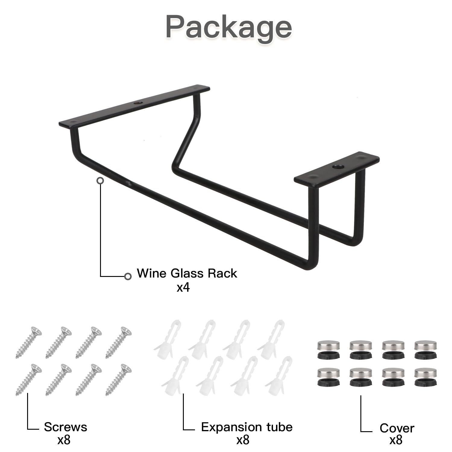 Yimerlen metal stemware rack offers durable storage with a polished finish