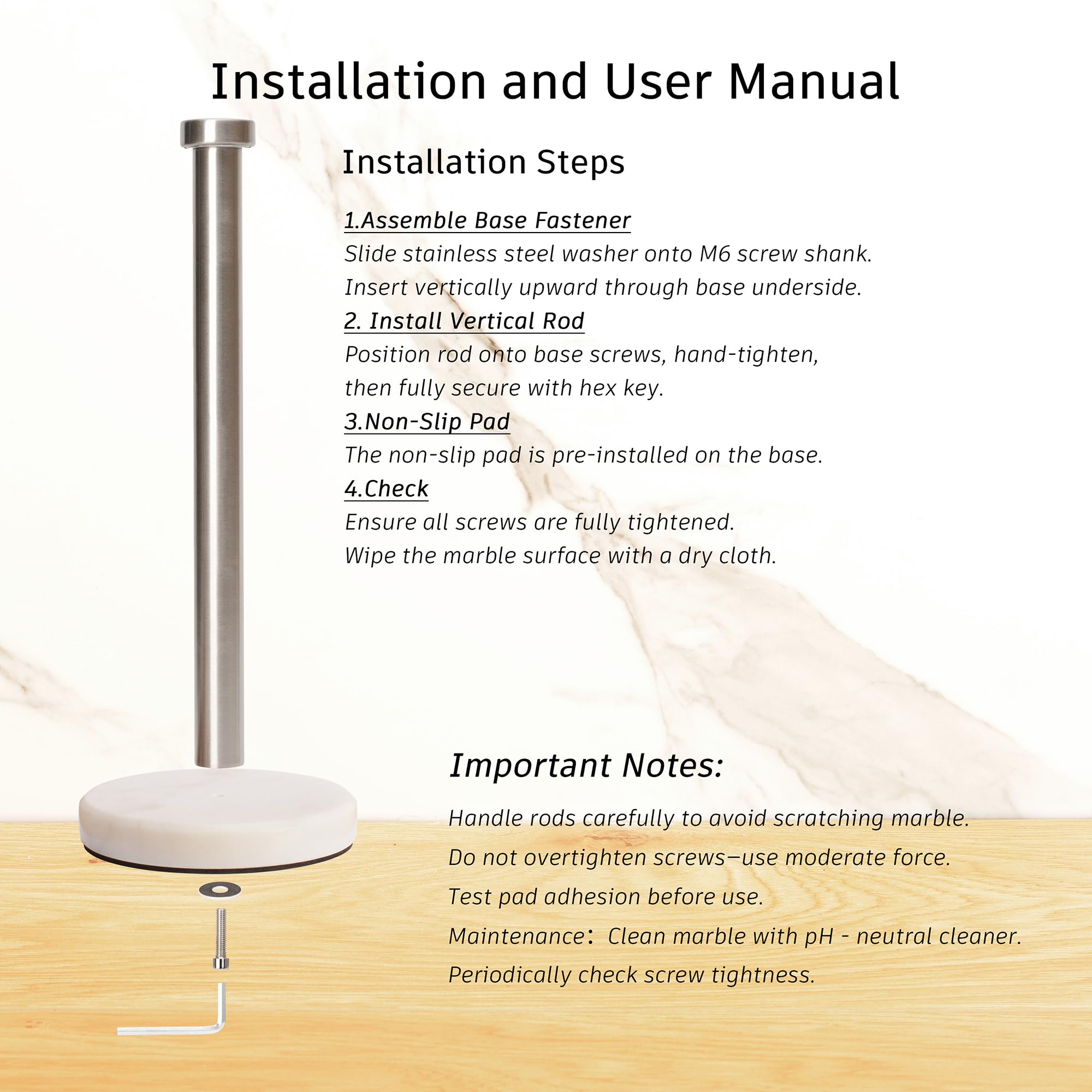 YIMIPHER stylish countertop accessory blending marble and metal aesthetics.