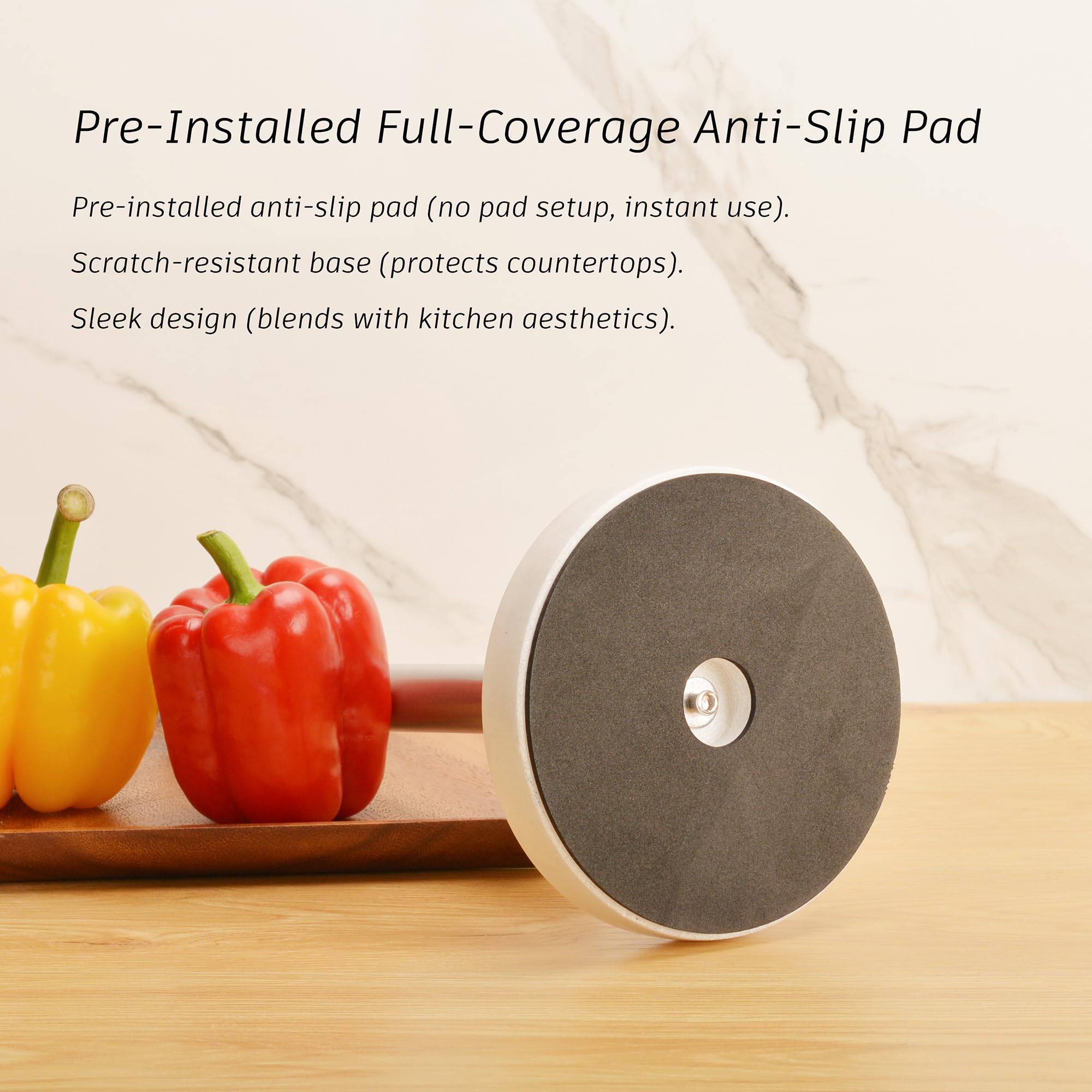 YIMIPHER marble base weighs 6-3 inches to prevent tipping during use.