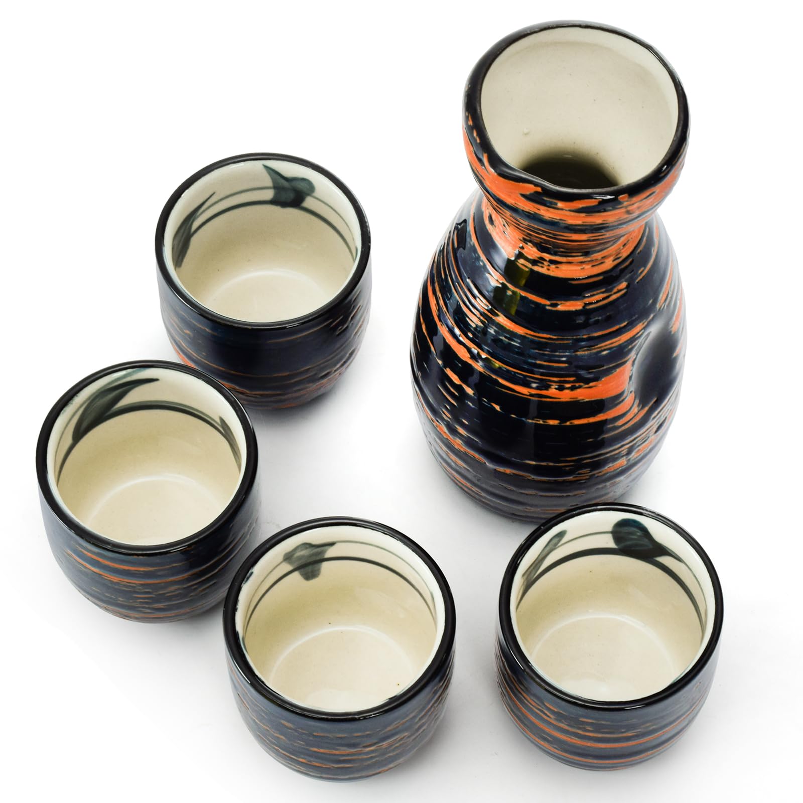 Hand-painted YIMITEE ceramic set withstands heat for hot or cold servings