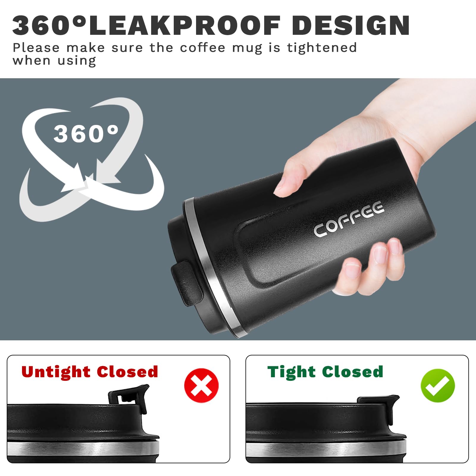 YINBAOGE 17oz capacity suits daily coffee and road trips