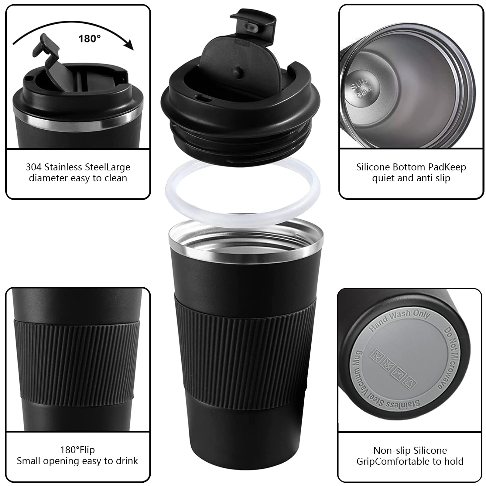 YINBAOGE 17oz stainless steel tumbler designed for hot and cold drinks.