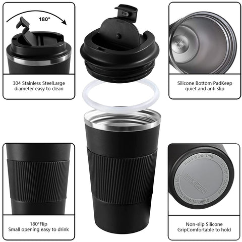 YINBAOGE 17oz stainless steel tumbler designed for hot and cold drinks.
