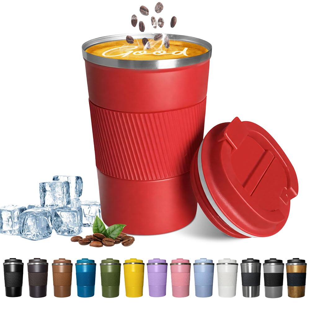 YINBAOGE insulated travel mug 17oz keeps coffee hot while commuting