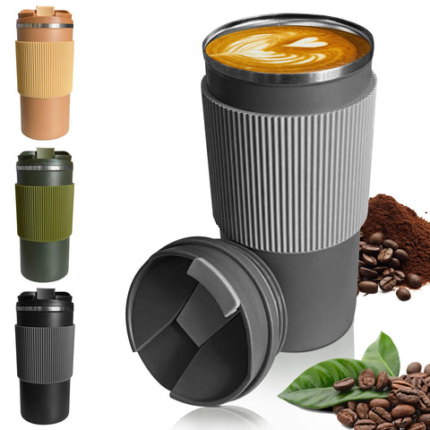 YINBAOGE insulated travel mug keeps coffee hot during commutes.