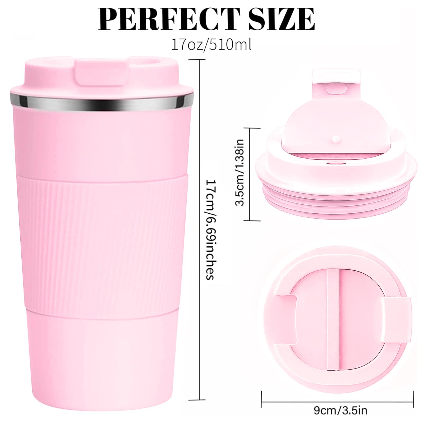 YINBAOGE 12oz capacity mug being held during outdoor commute