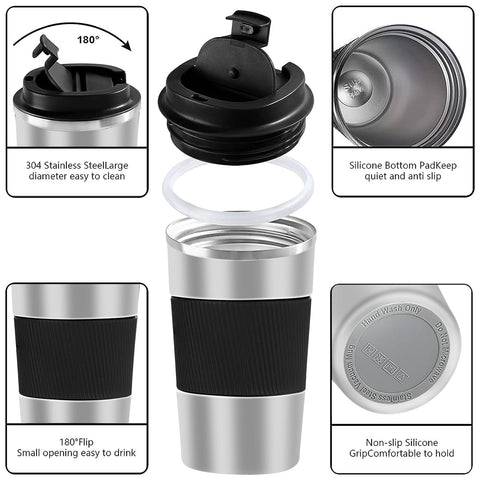 YINBAOGE leakproof lid travel mug prevents spills during commutes.