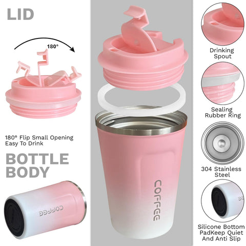YINBAOGE travel mug with screw lid leakproof design ideal for bags and commuting