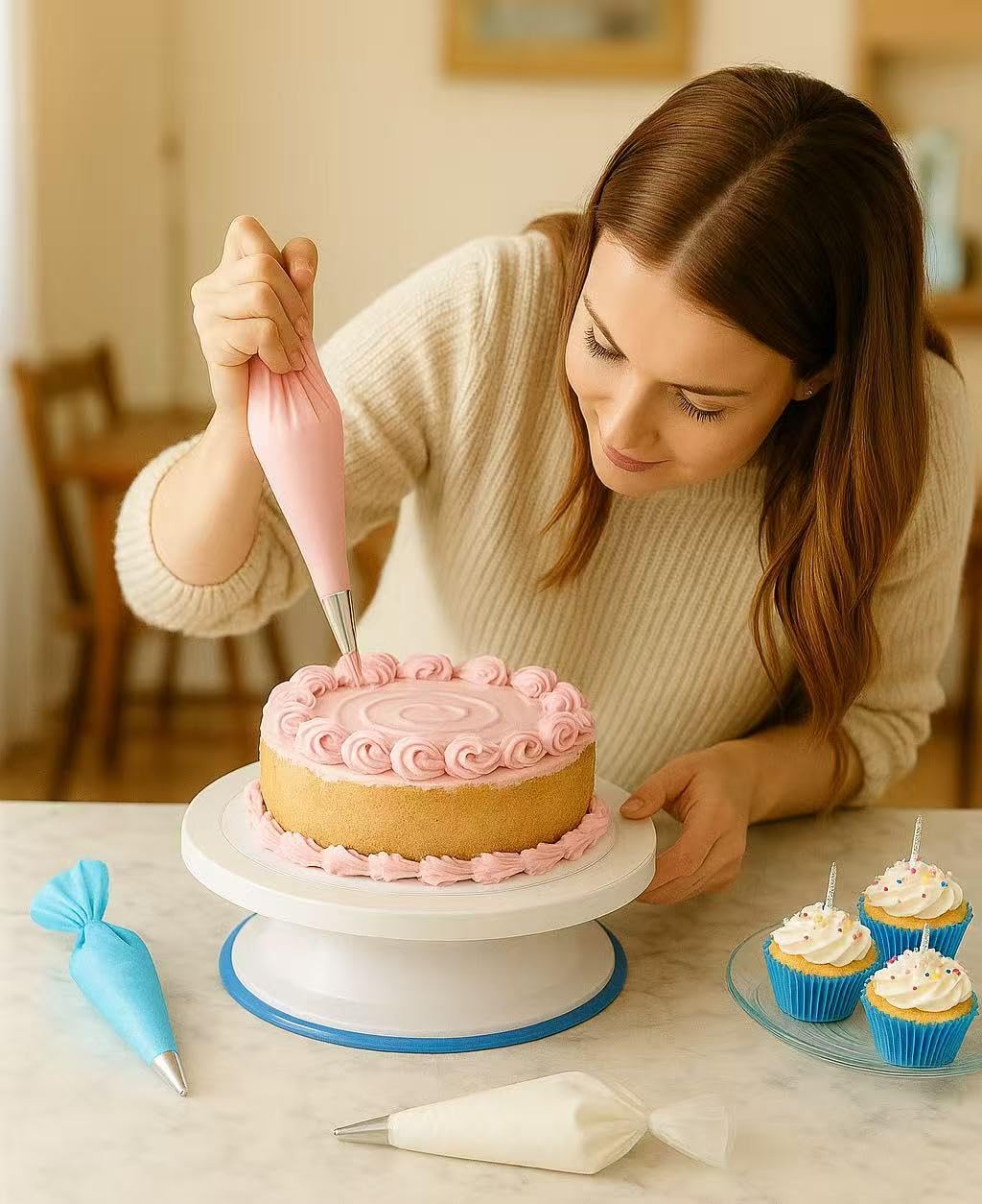Yindess spatulas and scrapers for flawless cake layers and clean edges