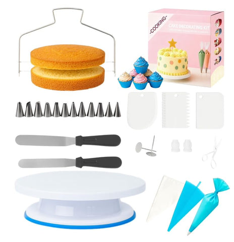 Yindess cake decorating kit turntable with non-slip surface for smooth icing