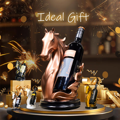 YINGAVERSAI decorative wine rack table statue enhances living room decor.