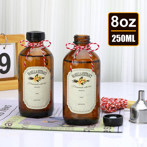 YINGERHUAN amber Boston-style bottle offers compact storage for DIY sauces.