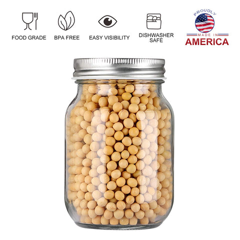 YINGERHUAN dry food storage jar 16oz regular mouth
