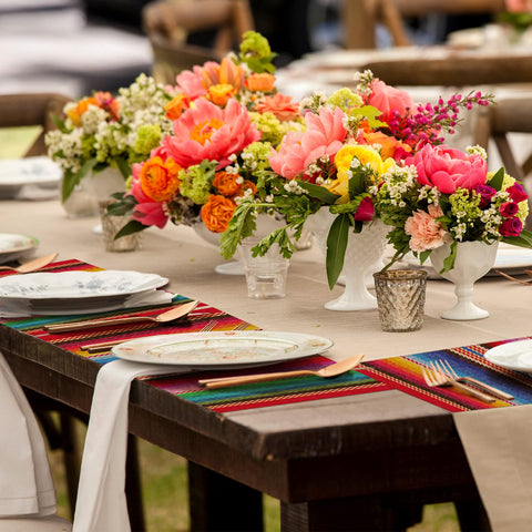 Yingzhao bright striped placemats for parties and casual dinners alike.