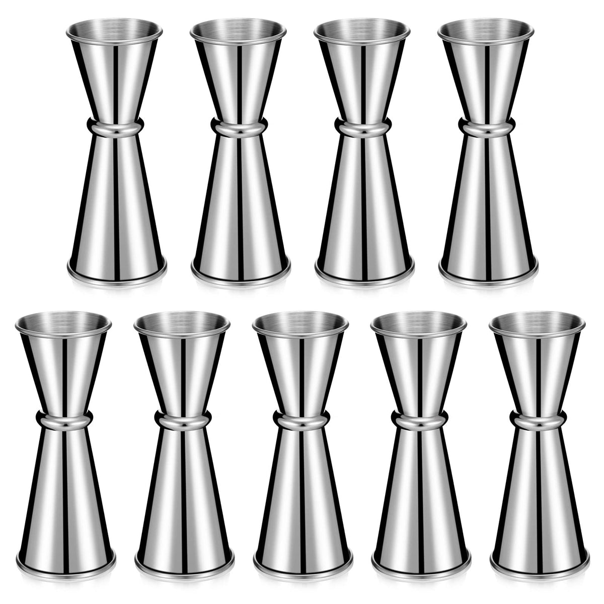Yinkin 9-piece jigger set overview for precise cocktail measurements