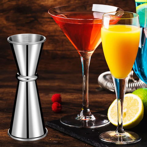 Yinkin jiggers fit neatly in compact home bar setup