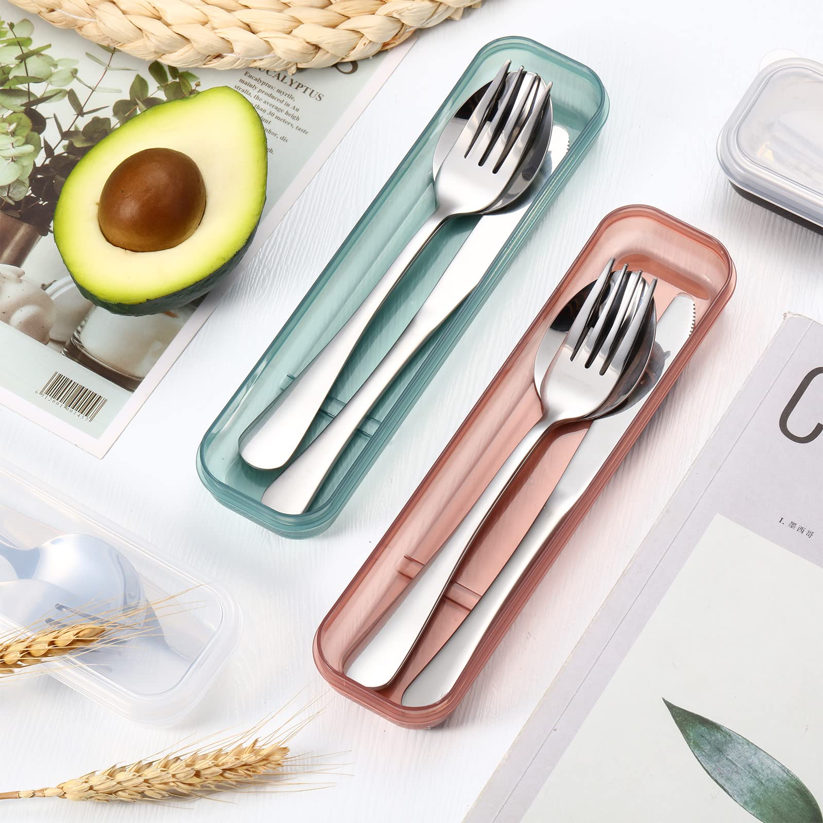 Yinkin stainless steel fork offers reliable grip during meals on trips.