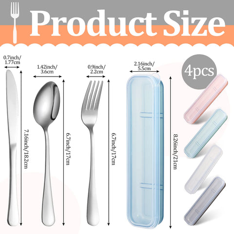 Yinkin travel utensils inside case keeps clean and portable for school.