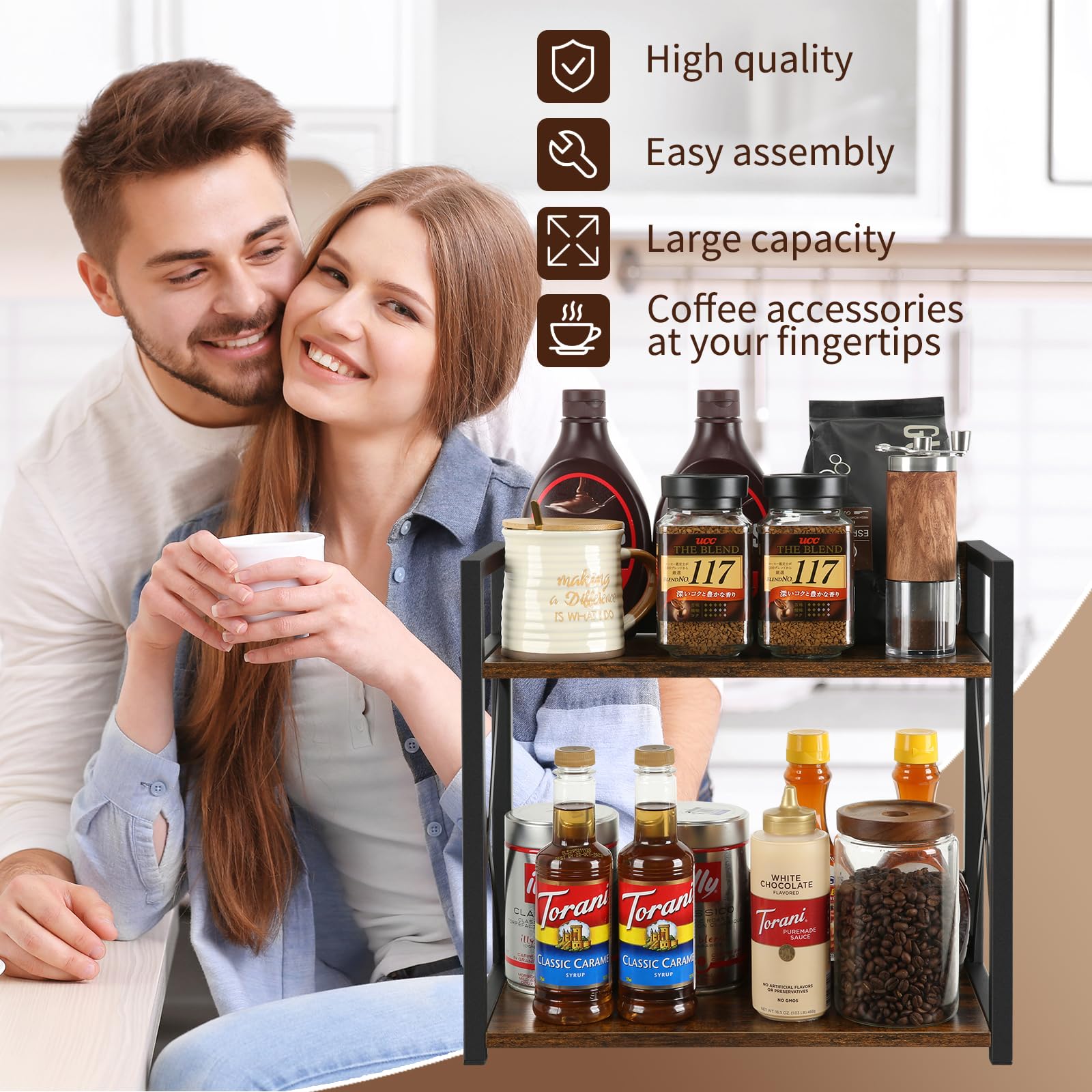 YINMIT easy assembly storage with rustic design and clear instructions