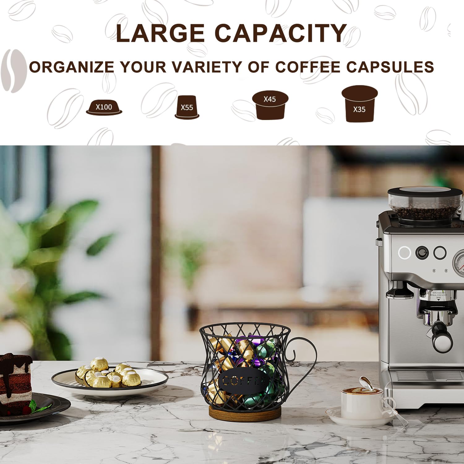 YINMIT K Cup Holder handle detail emphasizing portable convenience for kitchen and office