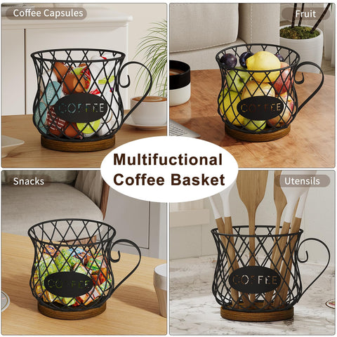 YINMIT K Cup Holder wood-and-wire detail adds vintage cafe charm
