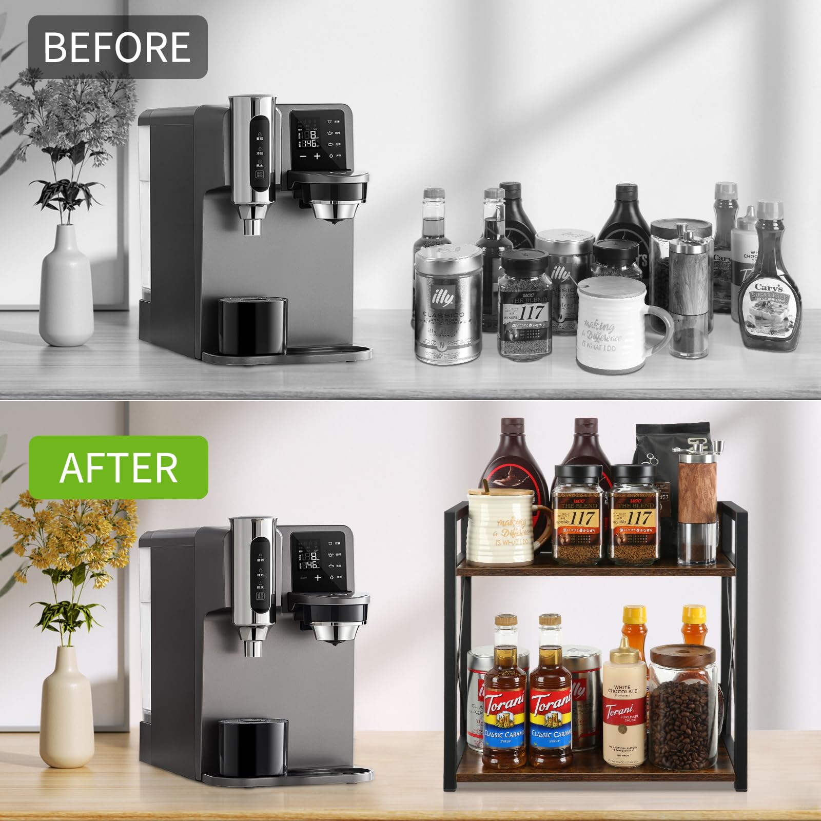 YINMIT kitchen space-saving storage unit optimizing countertop real estate
