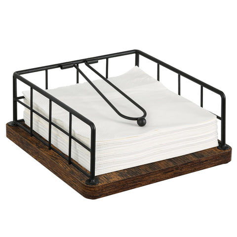 YINMIT napkin holder with weighted arm keeps napkins neat on the table.