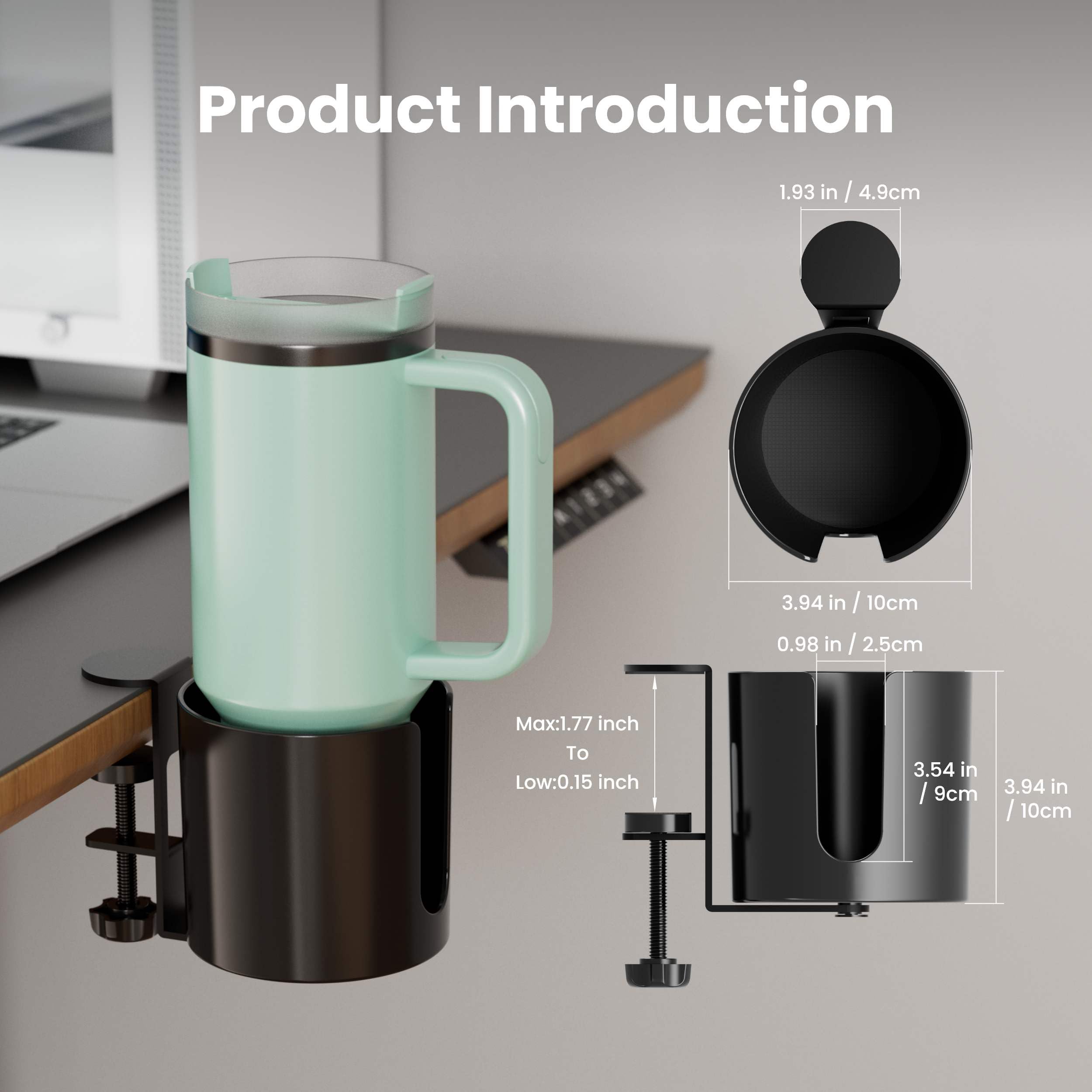 Yinqster reinforced ABS body with metal clamp for durability.