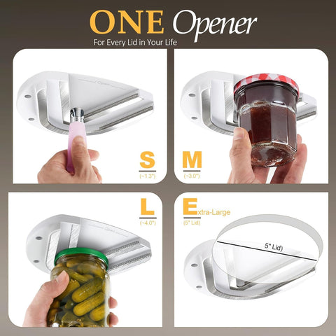 YIORTWO dual-serrated-teeth grip system securely grips lids with minimal effort.