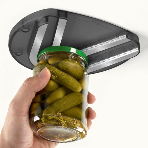 Yiortwo mount-on cabinet jar opener front view shows sturdy build for effortless jar lids.