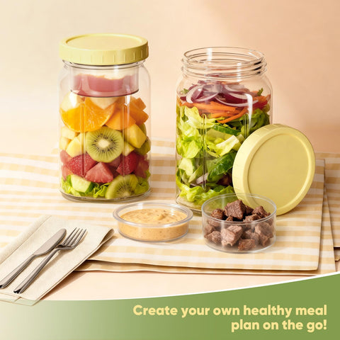 Yirilan glass container offers sturdy, reusable meal storage.