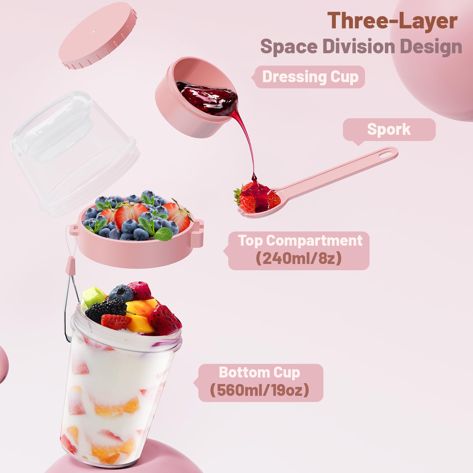 Yirilan leakproof yogurt container with snap lock seal