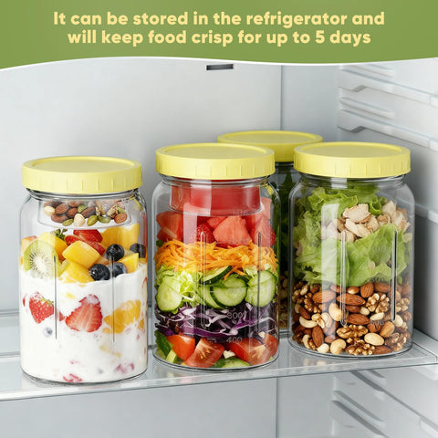 Yirilan salad jars are dishwasher-safe for easy cleaning.