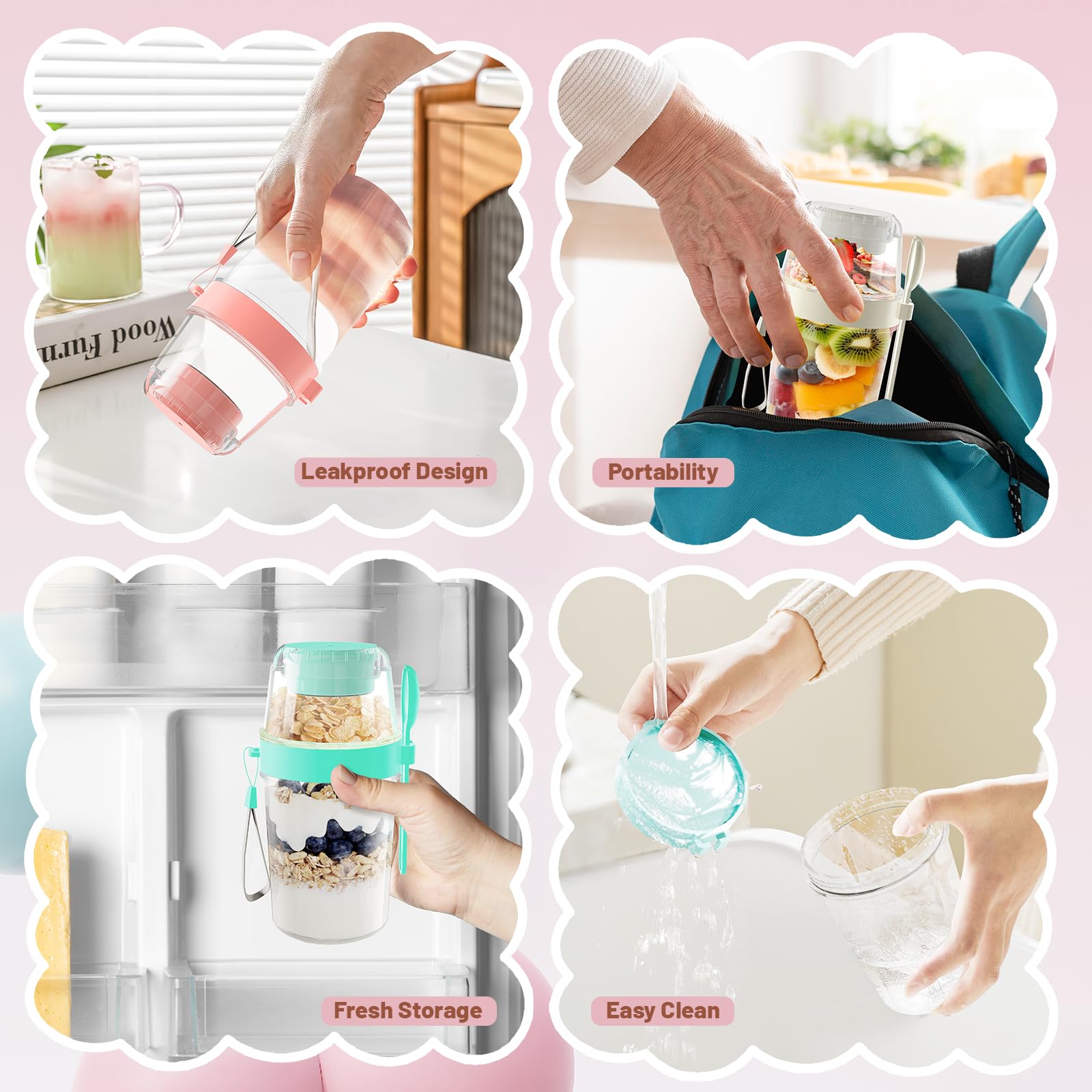 Yirilan salad box included in parfait cups for separate storage