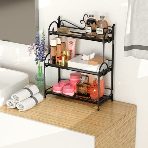 Foldable countertop organizer by YIUKEA ready for quick setup
