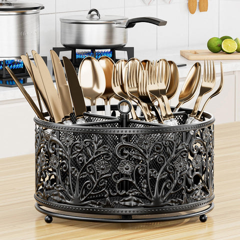 YIUKEA durable metal caddy with wear-resistant coating for long-lasting use.