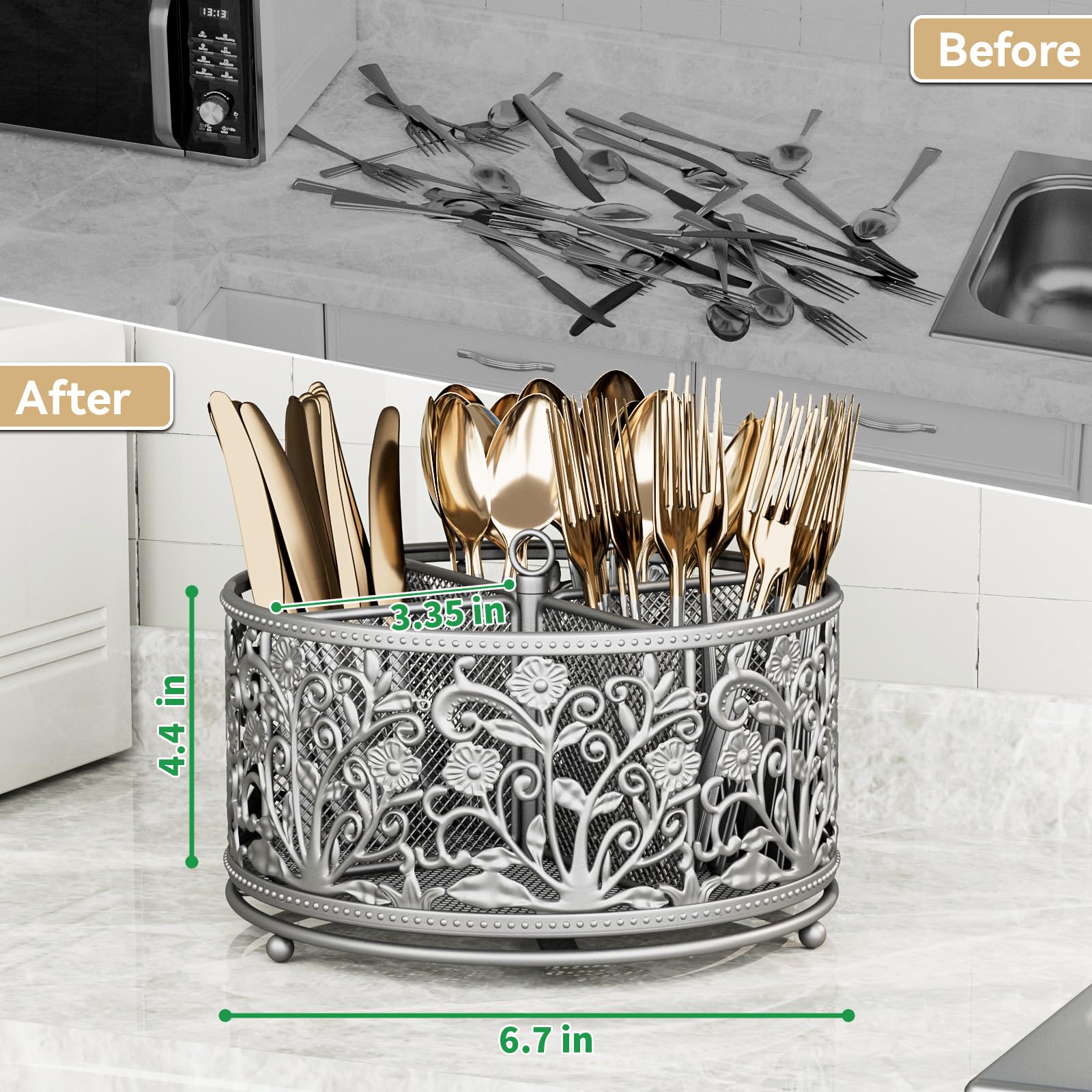 YIUKEA multifunctional organizer doubles as pen or makeup brush holder.