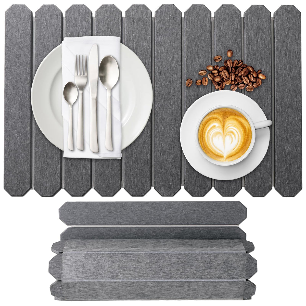 Yiwsnust large stone drying mat 24x16 on counter for dishes and cups