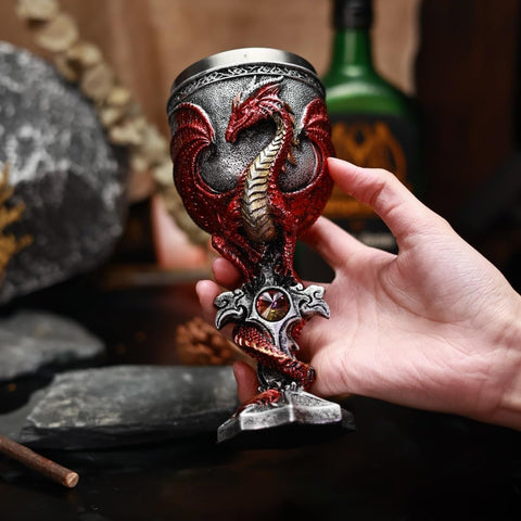 YIXINLOMYY dragon goblet gift-ready packaging for fantasy fans.