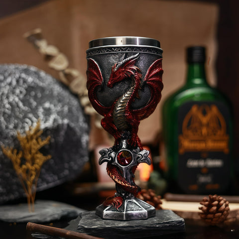 YIXINLOMYY dragon goblet on table as dramatic decor.