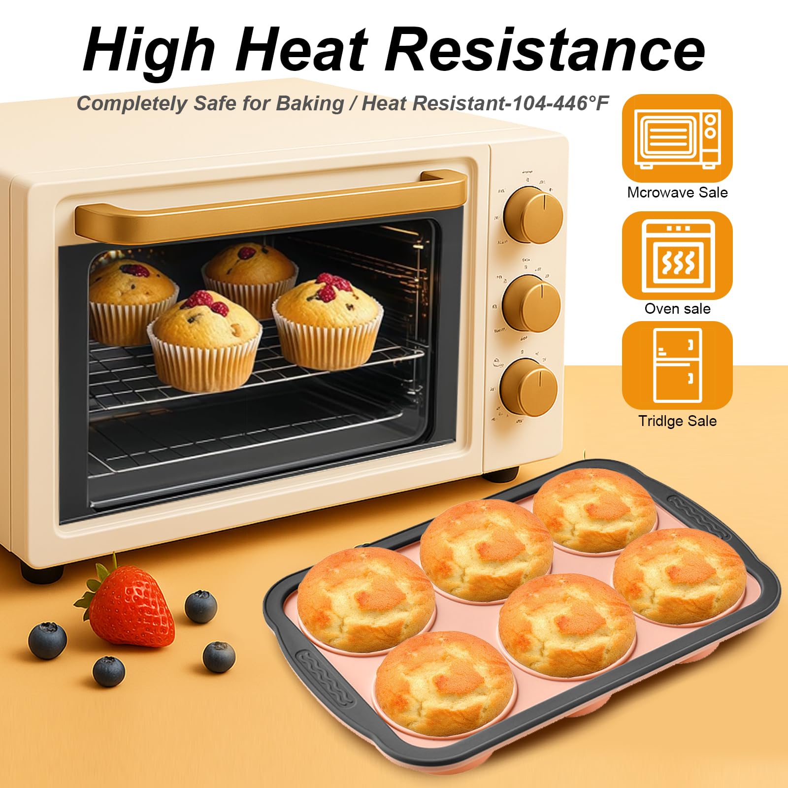 Dishwasher-safe YiYeraio muffin pan cleans up quickly