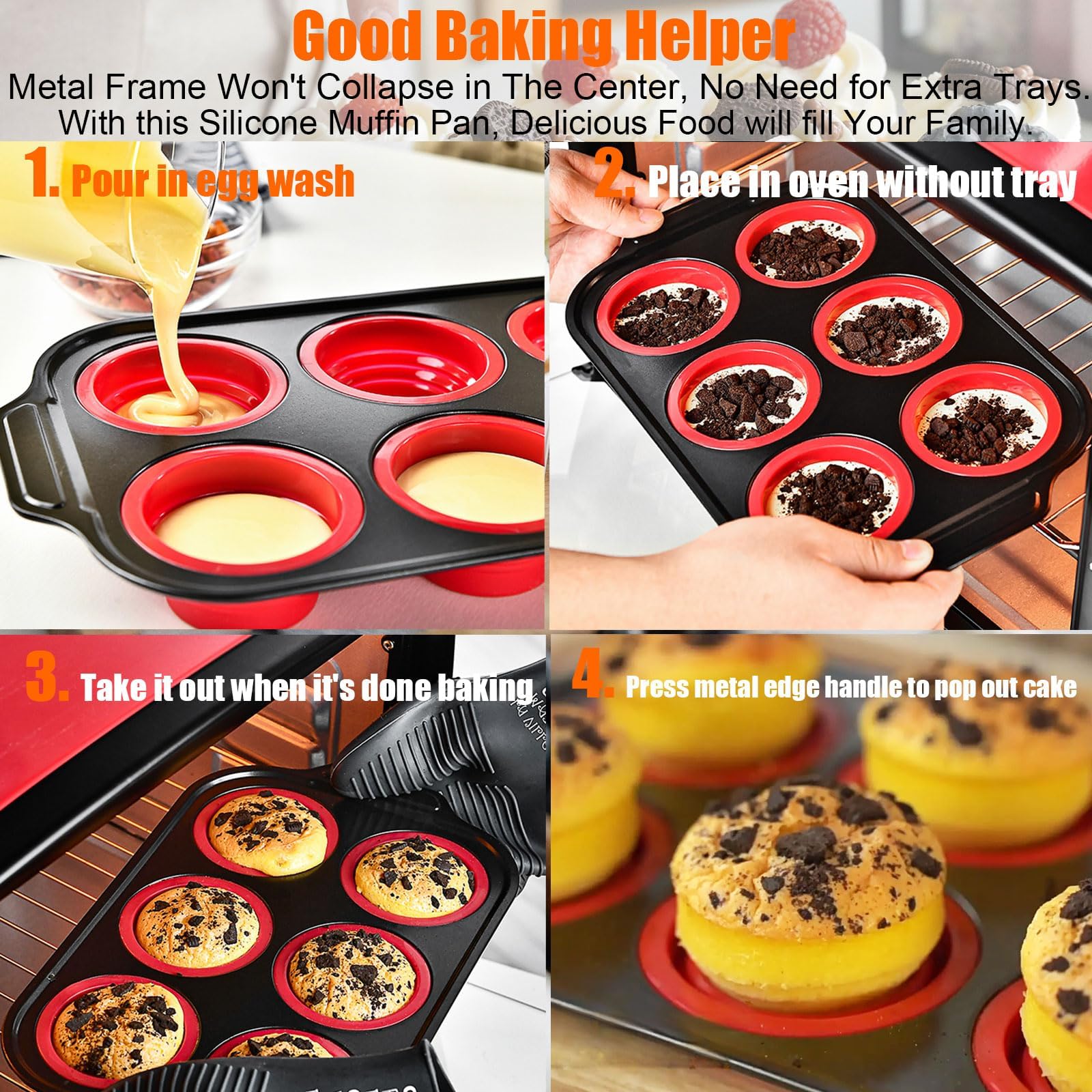 YiYeraio versatile baking pan for muffins cupcakes and bites