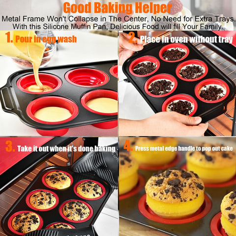 YiYeraio versatile baking pan for muffins cupcakes and bites