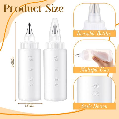 Yiyiring 4 squeeze bottles package for versatile decorating use.
