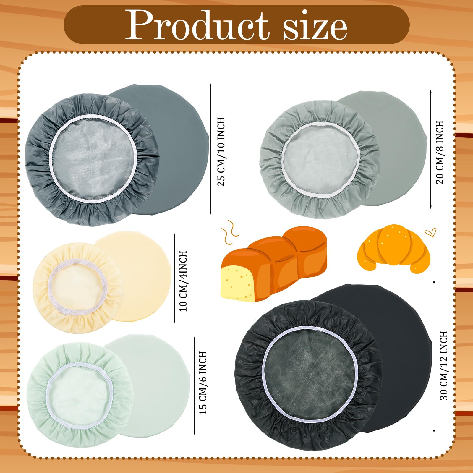 Yiyiring beeswax bowl covers in 6-inch size protect leftovers with breathable seal