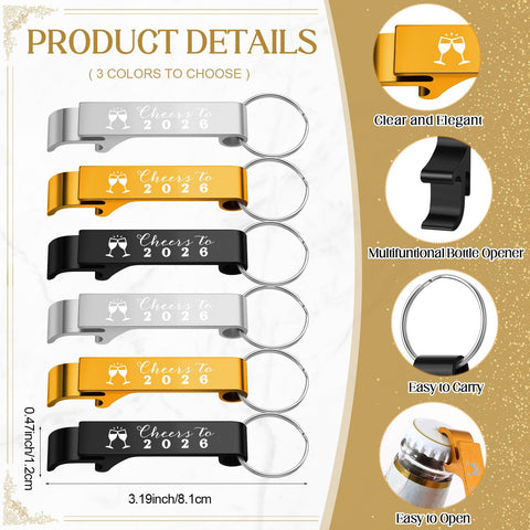 Yiyiring bottle opener keychain in black stainless steel for party favors.