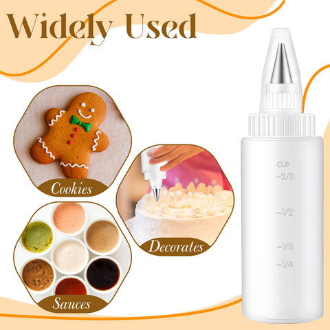 Yiyiring dishwasher-safe squeeze bottles for easy cleanup after decorating.