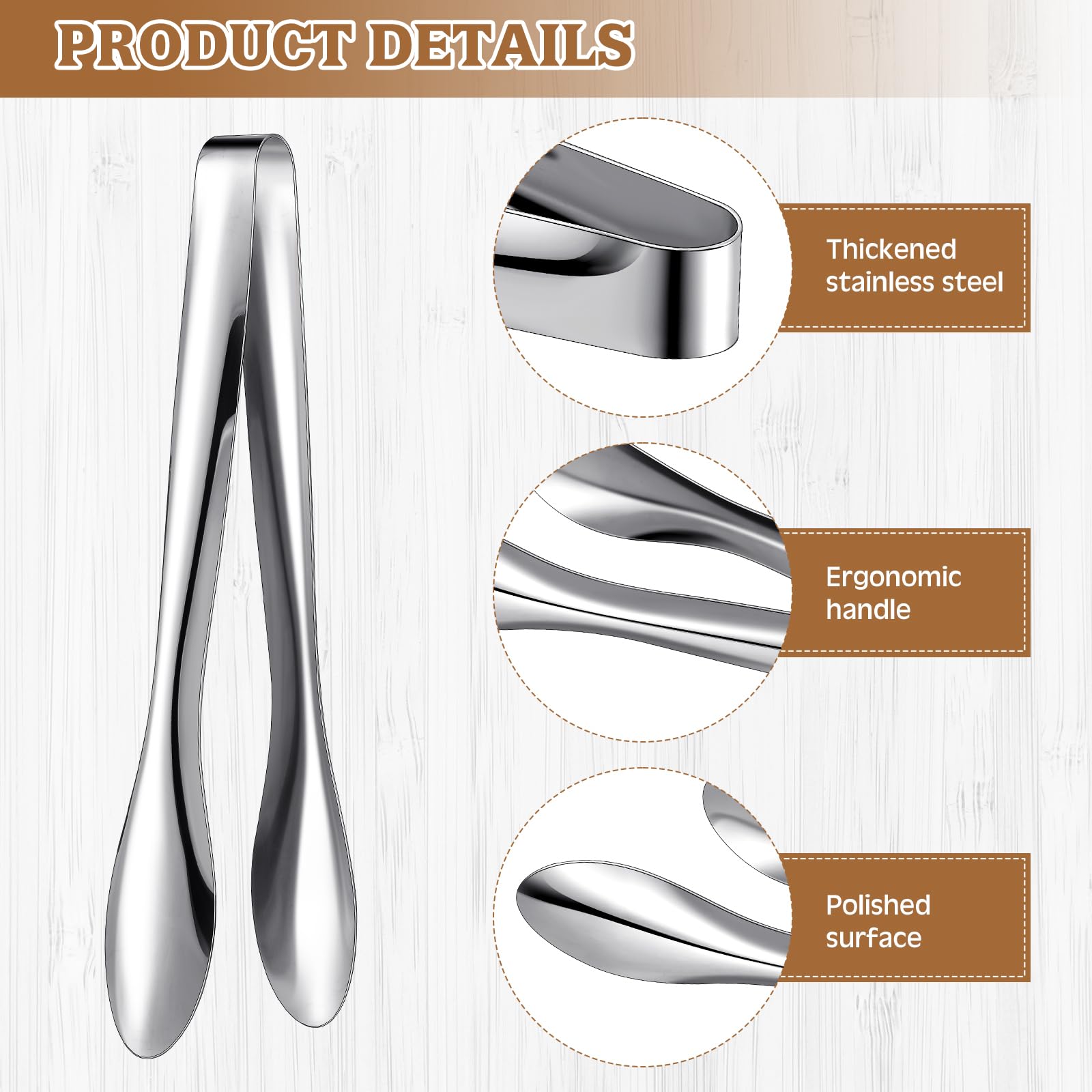 Yiyiring stainless steel tongs demonstrate durable, heat resistant design.