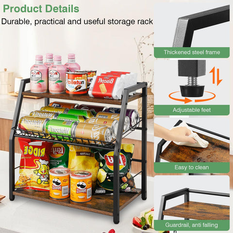 YIYYZI pantry setup with tea and condiments organized neatly.